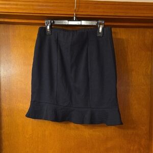 SO Black Pencil Skirt with Ruffle Hem